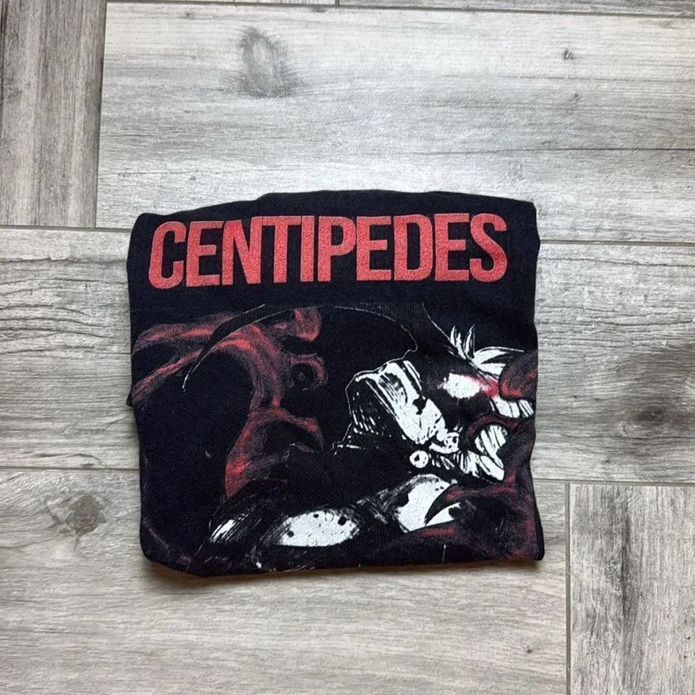 American Vintage Men's Centipede In My Ear Short Sleeve T-Shirt Black XL
